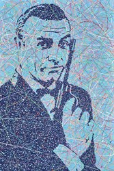 Bond, James Bond by Jim Dowie - Original Painting on Box Canvas sized 24x36 inches. Available from Whitewall Galleries